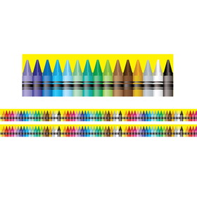 Charles Leonard CHL28106-2 Crayon Theme Magnetic Border (2 PK)