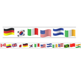 Charles Leonard CHL28108 World Flags Theme Magnetic Border