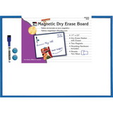 Charles Leonard CHL35370 Magnetic Dry Erase Board Blue Frame, 17X23 W/ Eraser And Marker