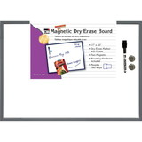 Charles Leonard CHL35375 Magnetic Dry Erase Board Grey Frame, 17X23 With Eraser And Marker