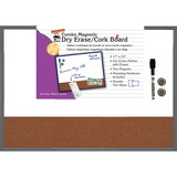 Charles Leonard CHL35415 Magnetic Dry Erase W/ Cork Board, Gray Frame 17X23 W/ Eraser & Marker