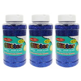 Charles Leonard CHL41115-3 Glitter 16 Oz Bottle Blue (3 EA)