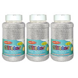 Charles Leonard CHL41145-3 Glitter 16 Oz Bottle Silver (3 EA)
