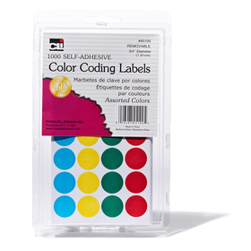 Charles Leonard CHL45100 Color Coding Labels Assorted