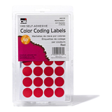 Charles Leonard CHL45130 Color Coding Labels Red