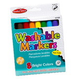 Charles Leonard CHL47508 Markers Washable Broad Tip 8/Bx, Assorted Colors