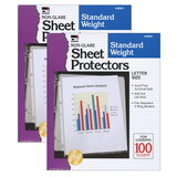 Charles Leonard CHL48281-2 Sheet Protectors Non Glare, 100 Per Bx (2 PK)