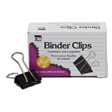 Charles Leonard CHL50001 Mini Binder Clips 12Ct 1/4In - Capacity