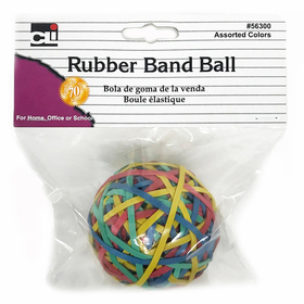 Charles Leonard CHL56300 Rubber Bands Asst Colors