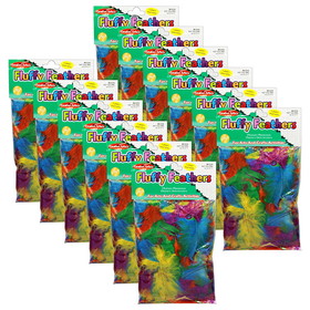 Charles Leonard CHL63030-12 Turkey Feathers Hot Colors, 14G Per Bag (12 PK)