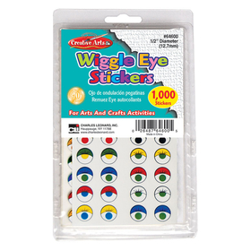 Charles Leonard CHL64600 Wiggle Eyes Stickers Asstd Colors