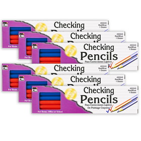 Charles Leonard CHL65045-6 Checking Pencils 12 Per Pk, Red & Blue (6 DZ)
