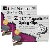 Charles Leonard CHL68512-2 Magnetic Spring Clips, 1 1/4In 24 Per Box (2 BX)