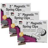 Charles Leonard CHL68520-3 Magnetic Spring Clips 2In, 12 Per Box (3 BX)