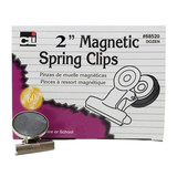 Charles Leonard CHL68520 Magnetic Spring Clips Box-12 1 Each 2 Inch
