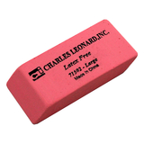 Charles Leonard CHL71502 12/Bx Synthetic Pink Wedge Erasers Large