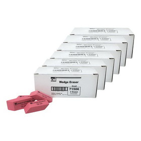 Charles Leonard CHL71506-6 Synthetic Wedge Erasers, Small 36 Per Bx (6 BX)