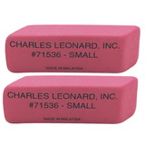Charles Leonard CHL71536-2 Pink Economy Wedge Erasers, Small 36 Per Bx (2 BX)