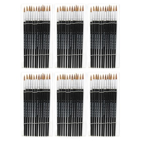 Charles Leonard CHL73507-6 Brushes Water Color Pointed, #7 3/4In Camel Hair 12 Per Set (6 PK)