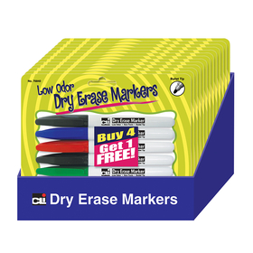 Charles Leonard CHL76840ST 12 Pks Of 5 Pocket Dry Erase Marker
