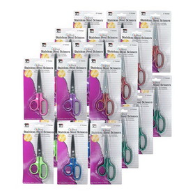 Charles Leonard CHL80505-24 Scissors Childrens 5In, Pointed Stainless Steel Asst Clrs (24 EA)