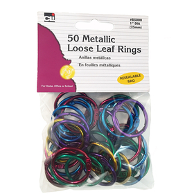 Charles Leonard CHL85000 Assorted Color Metallic Book Rings