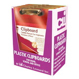 Charles Leonard CHL89770CD Clipboard Plastic Asrtd Colors 12Pk