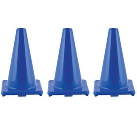 Champion Sports CHSC12BL-3 Flexible Vinyl Cone 12In Blu, Weighted (3 EA)