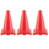 Champion Sports CHSC12OR-3 Flexible Vinyl Cone 12In Orn, Weighted (3 EA)