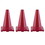 Champion Sports CHSC12RD-3 Flexible Vinyl Cone 12In, Red Weighted (3 EA)