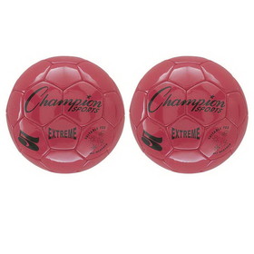 Champion Sports CHSEX5RD-2 Soccer Ball Size 5 Composite, Red (2 EA)