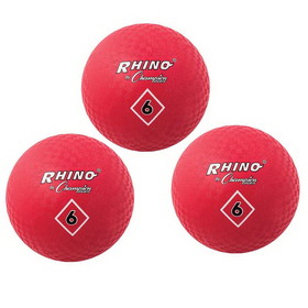 Champion Sports CHSPG6RD-3 Playground Ball Inflates To, 6In (3 EA)