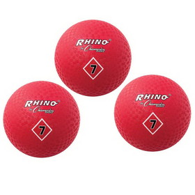 Champion Sports CHSPG7RD-3 Playground Ball Inflates To, 7In (3 EA)