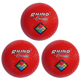 Champion Sports CHSPG85RD-3 Playground Ball 8 1/2In Red (3 EA)