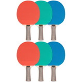 Champion Sports CHSPN1-6 Table Tennis Paddle Rubber, Wood (6 EA)