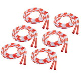 Champion Sports CHSPR10-6 Plastic Segmented Ropes 10Ft, Orange & White (6 EA)