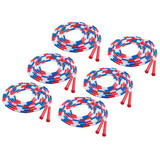 Champion Sports CHSPR16-6 Plastic Segmented Ropes 16Ft, Red White & Blue (6 EA)