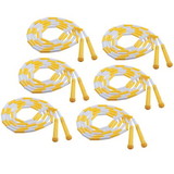 Champion Sports CHSPR8-6 Plastic Segmented Ropes 8Ft, Yellow & White (6 EA)