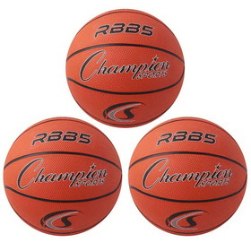 Champion Sports CHSRBB5-3 Mini Basketball 7In Diameter, Orange (3 EA)