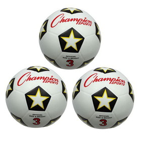 Champion Sports CHSSRB3-3 Champion Soccer Ball No 3 (3 EA)