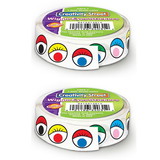 Creativity Street CK-34031-2 Wiggle Eyes Stickers On A, Roll Multi-Color (2 PK)