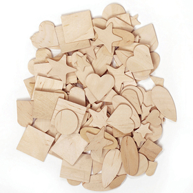 Chenille Kraft CK-370001 Wooden Shapes 1000 Pieces
