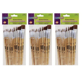 Creativity Street CK-5136-3 Watercolor Brushes 12 Per Pk, Assorted Sizes (3 ST)