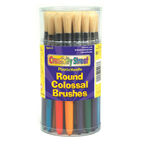 Chenille Kraft CK-5168 Colossal Round Wood Handle Brush Assortment-Multi