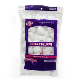 Chenille Kraft CK-6400 Craft Fluffs White 100/Pk