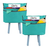 C-Line CLI10414-2 Standard Chair Cubbie 14In, Seafoam Green (2 EA)