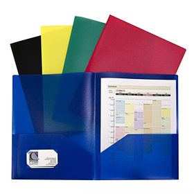 C-Line Products CLI32950 Assorted Two Pocket Poly Portfolios
