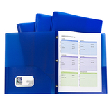 C-Line Products CLI32965 Blue Two Pocket Poly Portfolios