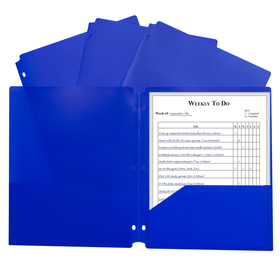 C-Line Products CLI33935 2 Pocket Poly Portfolio Blue
