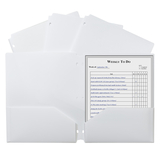 C-Line Products CLI33937 2 Pocket Poly Portfolio White